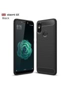 Xiaomi Mi A2 ( Mi 6X ) Szilikon Tok Ütésállókivitel Karbon Mintázattal Fekete