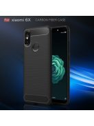 Xiaomi Mi A2 ( Mi 6X ) Szilikon Tok Ütésállókivitel Karbon Mintázattal Fekete