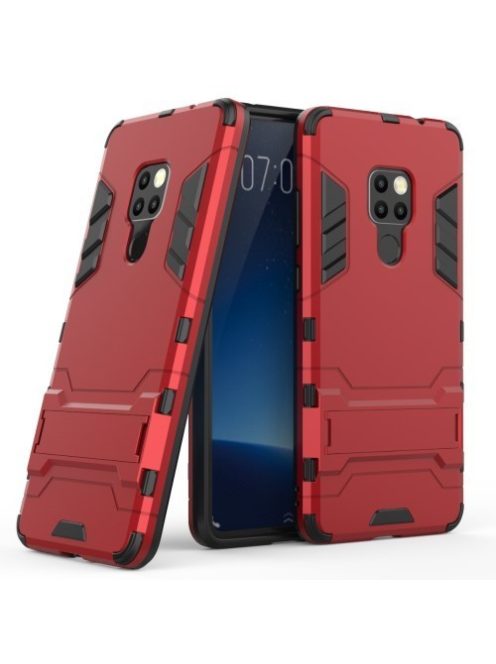 Huawei Mate 20 Védőtok 2in1 Tok Ütésálló - Kitámasztható TPU Hybrid Piros