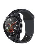 Huawei Watch GT Óraszíj - Szilikon Pótszíj Trendy Sport Style Fekete