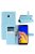Samsung Galaxy J4+ / J4 Plus Notesz Tok Business Series Kitámasztható Bankkártyatartóval Világoskék