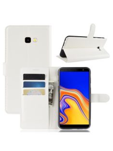   Samsung Galaxy J4+ / J4 Plus Notesz Tok Business Series Kitámasztható Bankkártyatartóval Fehér