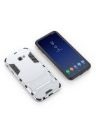 Samsung Galaxy J4+ / J4 Plus 2in1 Tok Ütésálló - Kitámasztható TPU Hybrid Ezüst