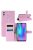 Huawei Honor 10 Lite Notesz Tok Business Series Kitámasztható Bankkártyatartóval Rózsaszín
