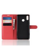 Huawei Honor 10 Lite Notesz Tok Business Series Kitámasztható Bankkártyatartóval Piros