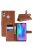 Huawei Honor 10 Lite Notesz Tok Business Series Kitámasztható Bankkártyatartóval Barna