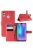 Huawei P Smart 2019 Notesz Tok Business Series Kitámasztható Bankkártyatartóval Piros