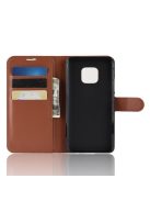 Huawei Mate 20 Pro Notesz Tok Business Series Kitámasztható Bankkártyatartóval Barna