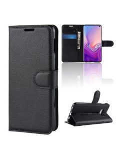   Samsung Galaxy S10e Notesz Tok Business Series Kitámasztható Bankkártyatartóval Fekete