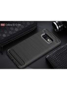 Samsung Galaxy S10e Szilikon Tok Ütésállókivitel Karbon Mintázattal Fekete