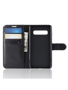 Samsung Galaxy S10 Notesz Tok Business Series Kitámasztható Bankkártyatartóval Fekete