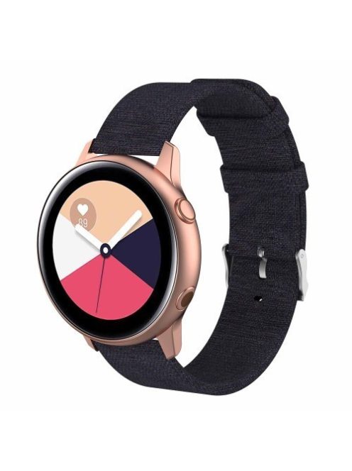 Samsung Galaxy Watch Active Óraszíj - Pótszíj Textil Canvas Fekete