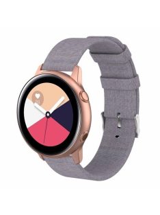   Samsung Galaxy Watch Active Óraszíj - Pótszíj Textil Canvas VilágosSzürke