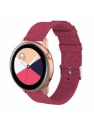 Samsung Galaxy Watch Active Óraszíj - Pótszíj Textil Canvas Pink