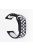 Samsung Galaxy Watch Active Óraszíj - Pótszíj SM-R500 Szilikon Hollow Style Lyukacsos Fekete/Fehér