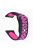 Samsung Galaxy Watch Active Óraszíj - Pótszíj SM-R500 Szilikon Hollow Style Lyukacsos Fekete/Pink