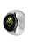 Samsung Galaxy Watch Active Óraszíj - Pótszíj SM-R500 Szilikon Hollow Style Lyukacsos Szürke/Fehér