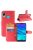 Huawei P30 Lite Notesz Tok Business Series Kitámasztható Bankkártyatartóval Piros