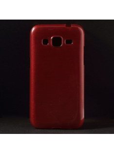 Samsung Galaxy Core Prime Szálcsiszolt Szilikon Tok Piros