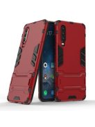 Huawei P30 - 2in1 Tok Ütésálló - Kitámasztható TPU Hybrid Piros