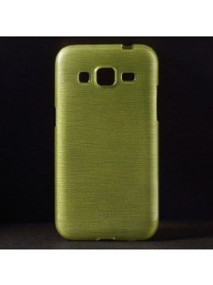 Samsung Galaxy Core Prime Szálcsiszolt Szilikon Tok Zöld
