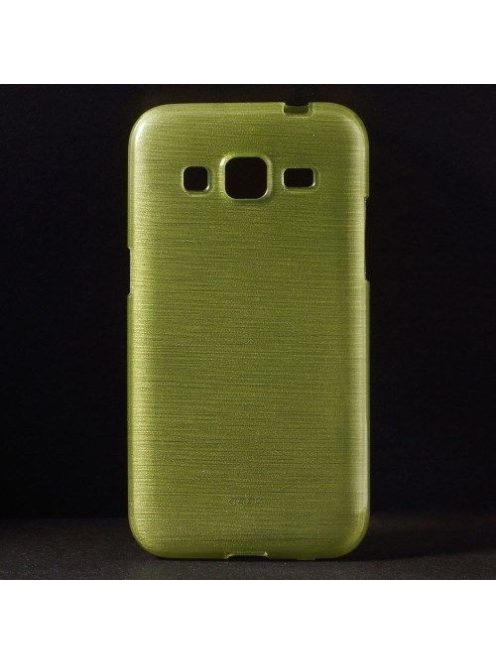 Samsung Galaxy Core Prime Szálcsiszolt Szilikon Tok Zöld