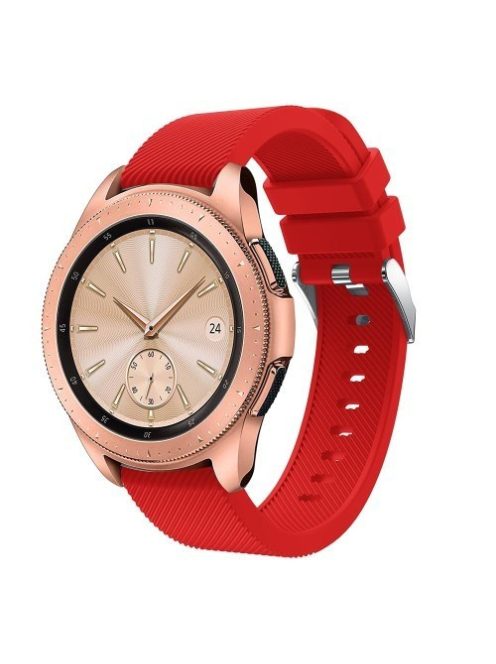 Samsung Galaxy Watch 42mm Szíj Sport Style Series Szilikon Pótszíj Piros