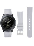 Samsung Galaxy Watch 42mm Óraszíj - Pótszíj Szilikon Stripe Texture Style RMPACK Szürke