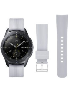   Samsung Galaxy Watch 42mm Óraszíj - Pótszíj Szilikon Stripe Texture Style RMPACK Szürke
