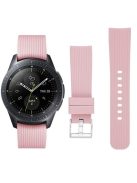 Samsung Galaxy Watch 42mm Óraszíj - Pótszíj Szilikon Stripe Texture Style RMPACK Rózsaszín