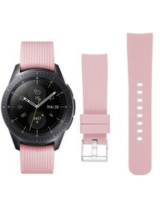   Samsung Galaxy Watch 42mm Óraszíj - Pótszíj Szilikon Stripe Texture Style RMPACK Rózsaszín