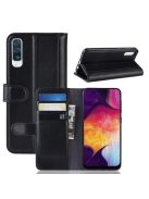 Samsung Galaxy A50 Bőrtok Notesz Kártyatartóval Kitámasztható Fekete