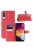 Samsung Galaxy A50 Notesz Tok Business Series Kitámasztható Bankkártyatartóval Piros