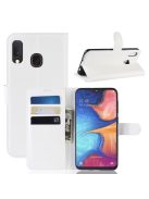 Samsung Galaxy A20e Notesz Tok Business Series Kitámasztható Bankkártyatartóval Fehér
