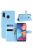 Samsung Galaxy A20e Notesz Tok Business Series Kitámasztható Bankkártyatartóval Világoskék