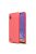 Samsung Galaxy A10 Szilikon Tok Bőrmintázattal TPU Prémium Piros