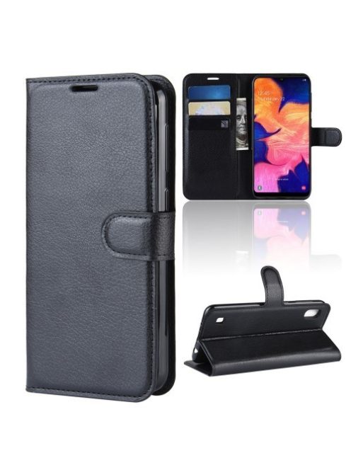 Samsung Galaxy A10 Notesz Tok Business Series Kitámasztható Bankkártyatartóval Fekete
