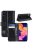 Samsung Galaxy A10 Bőrtok Notesz Kártyatartóval Kitámasztható Fekete