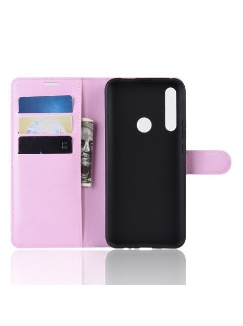 Huawei P Smart Z Notesz Tok Business Series Kitámasztható Bankkártyatartóval Rózsaszín