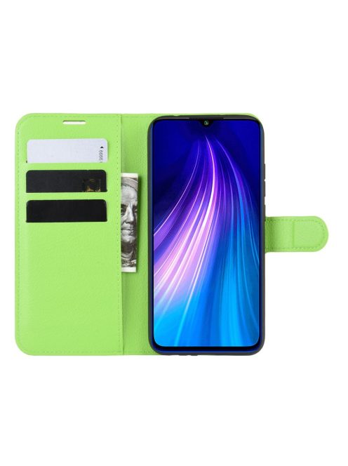 RMPACK Xiaomi Redmi Note 8 Notesz Tok Business Series Kitámasztható Bankkártyatartóval Zöld