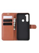 RMPACK Xiaomi Redmi Note 8 Notesz Tok Business Series Kitámasztható Bankkártyatartóval Barna