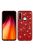 RMPACK Xiaomi Redmi Note 8 TPU Csillámló Szilikon Tok Glitteres Fényes Piros
