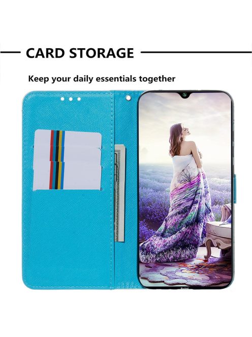 RMPACK Xiaomi Redmi Note 8 Tok Bankkártyatartóval Notesz Mintás Kitámasztható Life&Dreams LD02