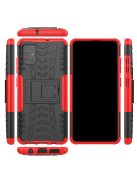 RMPACK Samsung Galaxy A51 Ütésálló Tok Kitámasztható 2in1 Hybrid Piros