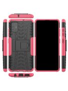 RMPACK Samsung Galaxy A51 Ütésálló Tok Kitámasztható 2in1 Hybrid Pink
