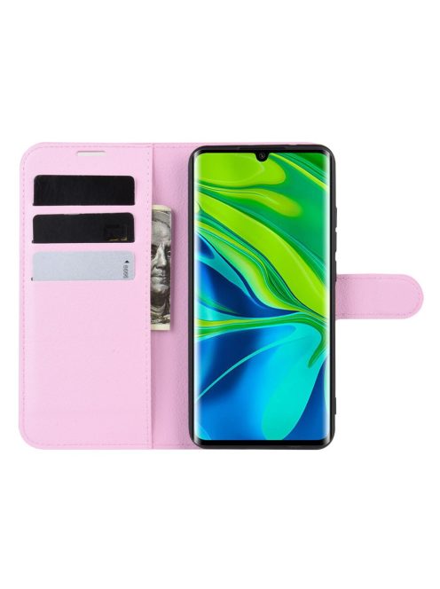 RMPACK Xiaomi Mi Note 10 / Mi Note 10 Pro Notesz Tok Business Series Kitámasztható Bankkártyatartóval Rózsaszín