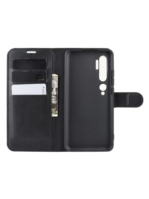 RMPACK Xiaomi Mi Note 10 / Mi Note 10 Pro Notesz Tok Business Series Kitámasztható Bankkártyatartóval Fekete