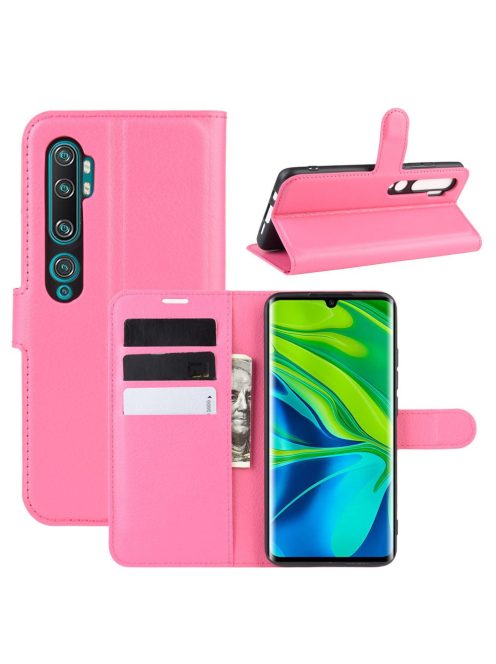 RMPACK Xiaomi Mi Note 10 / Mi Note 10 Pro Notesz Tok Business Series Kitámasztható Bankkártyatartóval Pink