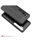 RMPACK Xiaomi Mi Note 10 / Mi Note 10 Pro Szilikon Tok Bőrmintázattal TPU Prémium Fekete