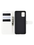 RMPACK Samsung Galaxy A71 Notesz Tok Business Series Kitámasztható Bankkártyatartóval Fehér